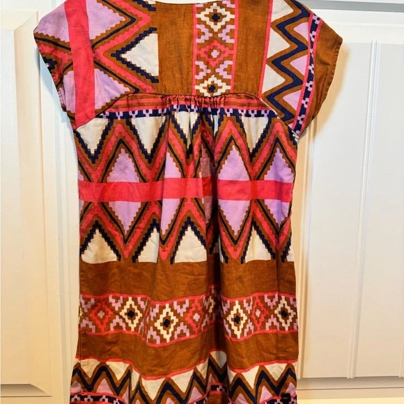 Colorful Geometric Boho Kids Dress size 5 - Picture 3 of 4